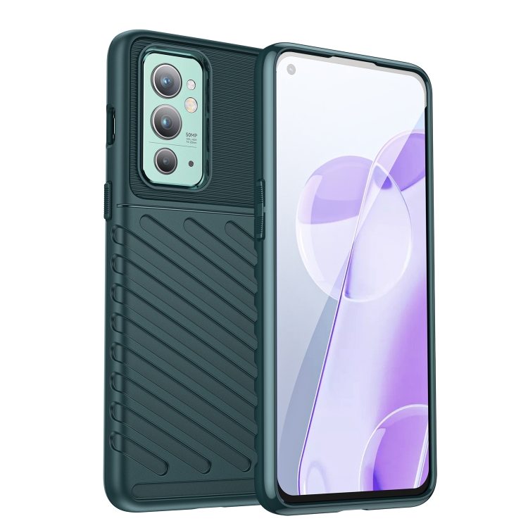 

For OnePlus 9RT 5G Thunderbolt Shockproof TPU Soft Phone Case(Green)