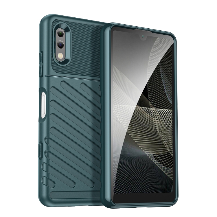 

For Sony Xperia Ace II Thunderbolt Shockproof TPU Soft Phone Case(Green)