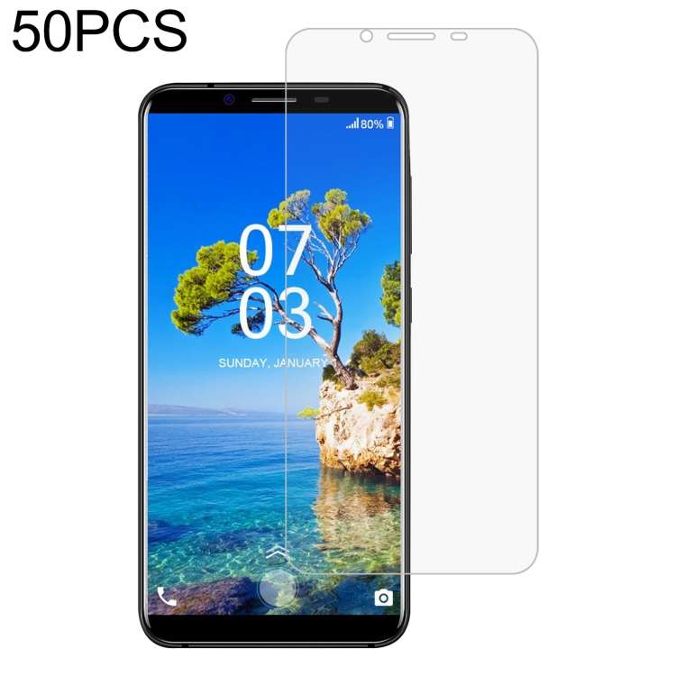

50 PCS 0.26mm 9H 2.5D Tempered Glass Film For HOMTOM S8