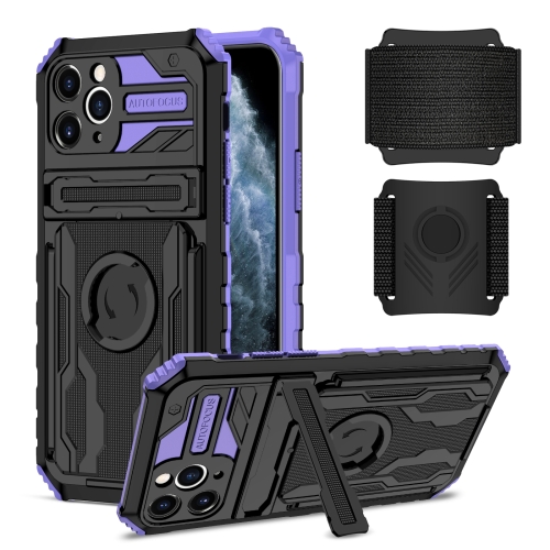 

Armor Wristband Phone Case For iPhone 11 Pro(Purple)
