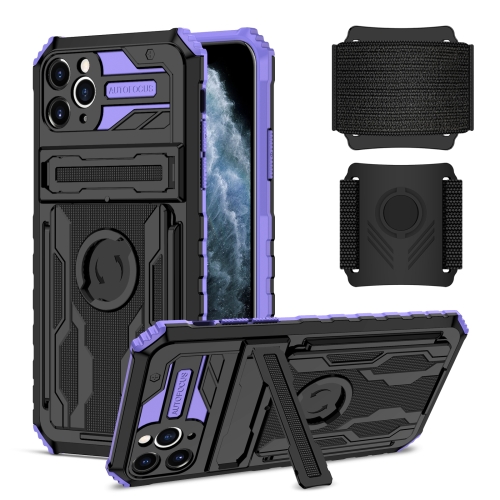 

Armor Wristband Phone Case For iPhone 11 Pro Max(Purple)