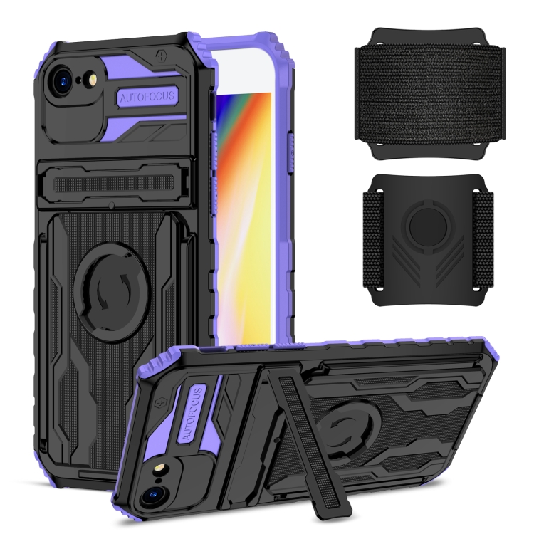 

Armor Wristband Phone Case For iPhone SE 2020 / 7 / 8(Purple)