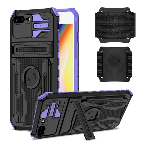 

Armor Wristband Phone Case For iPhone 7 Plus / 8 Plus(Purple)