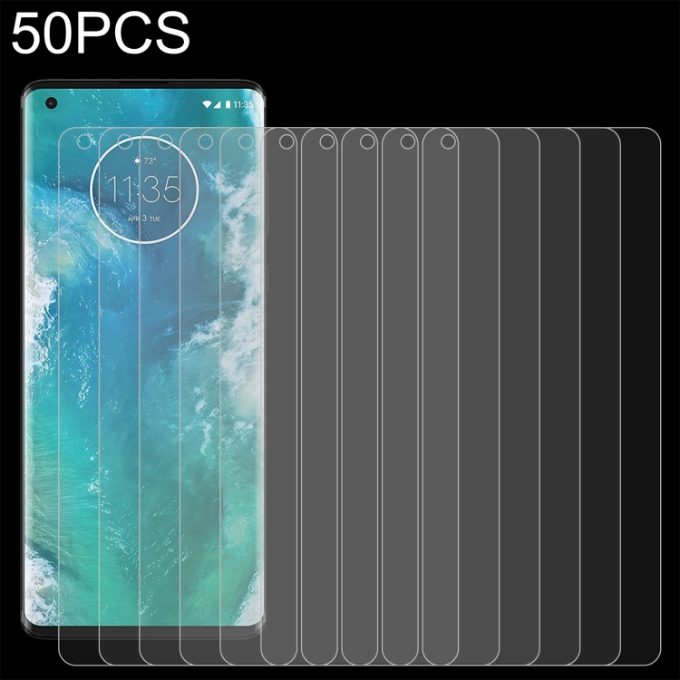 

50 PCS 0.26mm 9H 2.5D Tempered Glass Film For Motorola Edge+