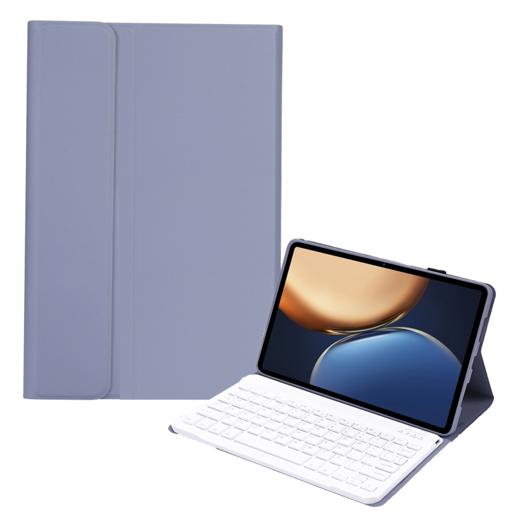 

AHV7 Lambskin Texture Ultra-thin Bluetooth Keyboard Leather Tablet Case For Honor Tablet V7 Pro(Purple)