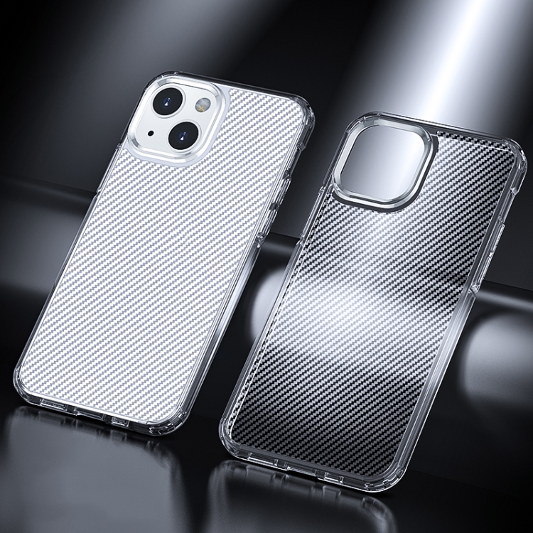 

Ice Crystal Carbon Fiber Phone Case For iPhone 13 mini(Transparent)