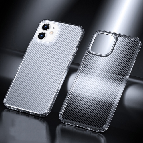 

Ice Crystal Carbon Fiber Phone Case For iPhone 11(Transparent)