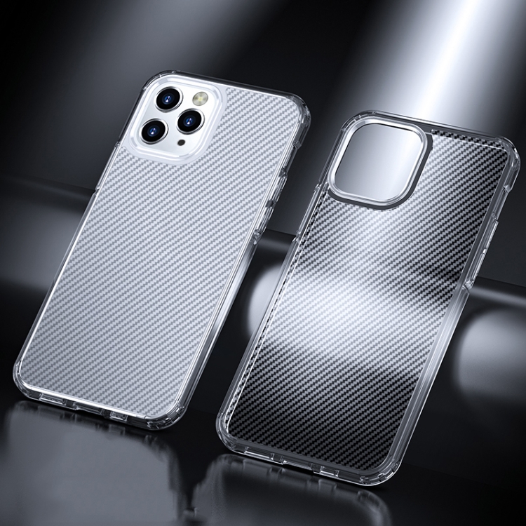 

Ice Crystal Carbon Fiber Phone Case For iPhone 11 Pro Max(Transparent)