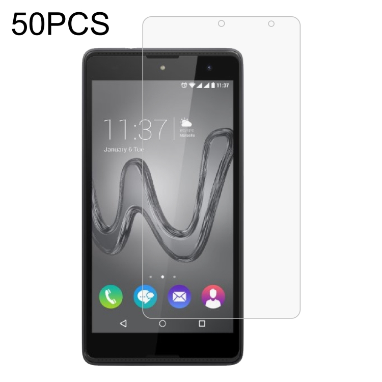 

50 PCS 0.26mm 9H 2.5D Tempered Glass Film For Wiko Robby 2