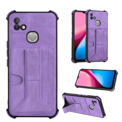 

Dream Card Holder Leather Phone Case For Infinx Hot 10i(Purple)