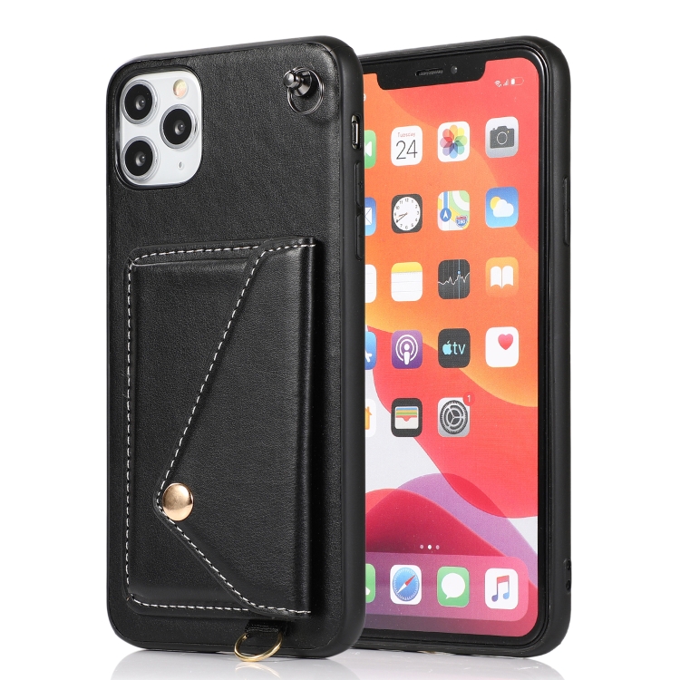 

Crossbody Wallet Card Bag Phone Case For iPhone 11(Black)