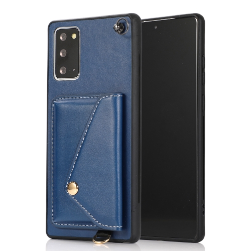 

For Samsung Galaxy Note20 Crossbody Wallet Card Bag Phone Case(Blue)