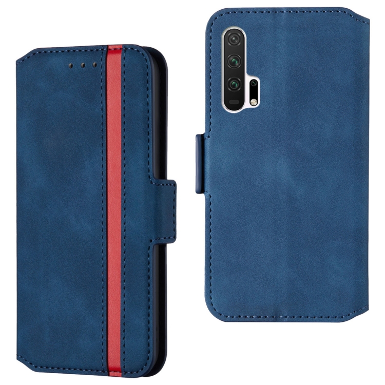 

For Huawei Honor 20 Pro Retro Frosted Oil Side Horizontal Flip Case with Holder & Card Slots(Blue)