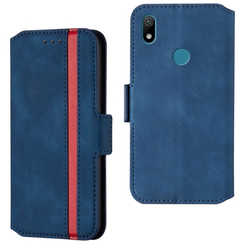 

For Huawei Y5 (2019) / Honor 8S Retro Frosted Oil Side Horizontal Flip Case with Holder & Card Slots(Blue)