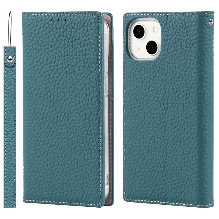 

Litchi Texture Leather Phone Case With Lanyard & Holder & Card Slots & Wallet For iPhone 13(Sky Blue)
