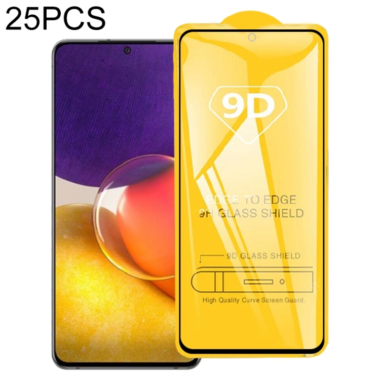 

25 PCS 9D Full Glue Screen Tempered Glass Film For Samsung Galaxy A82