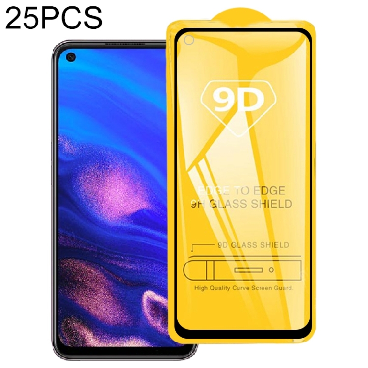

25 PCS 9D Full Glue Screen Tempered Glass Film For OPPO K9s