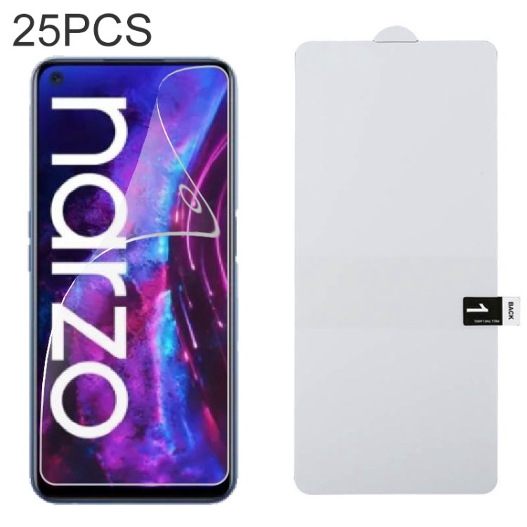 

25 PCS Full Screen Protector Explosion-proof Hydrogel Film For OPPO Realme Narzo 30 Pro