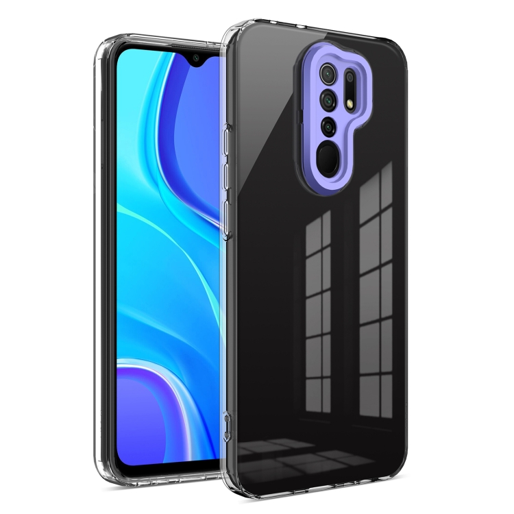

For Xiaomi Redmi 9 Transparent Candy TPU Phone Case(Purple)