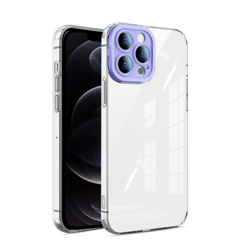

Transparent Candy TPU Phone Case For iPhone 12 Pro(Purple)