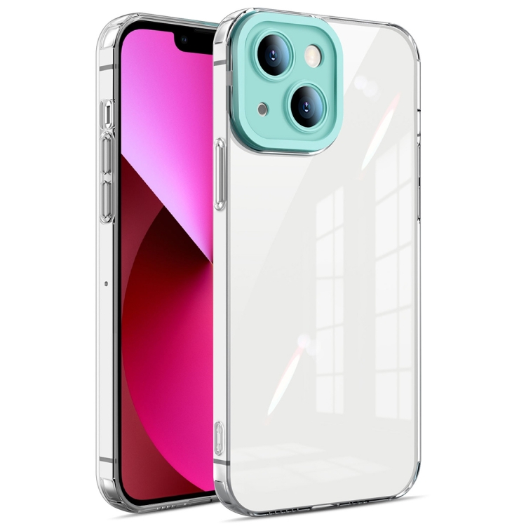 

Transparent Candy TPU Phone Case For iPhone 13(Light Green)