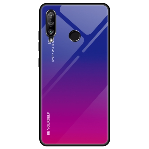 

For Huawei Enjoy 9s / Honor 10i / Honor 20i / P Smart+ 2019 Gradient Color Glass Case(Red Blue)