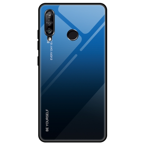 

For Huawei Enjoy 9s / Honor 10i / Honor 20i / P Smart+ 2019 Gradient Color Glass Case(Blue)