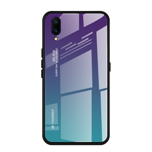 

For Vivo X23 Gradient Color Glass Case(Purple)