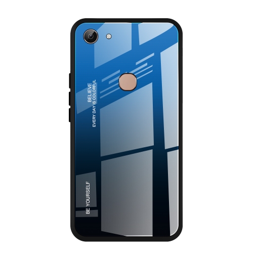 

For Vivo Y83 Gradient Color Glass Case(Blue)