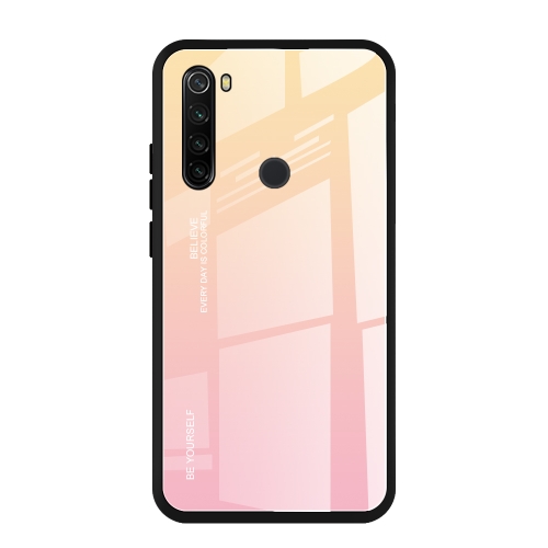 

For Xiaomi Redmi Note 8T Gradient Color Glass Case(Yellow)