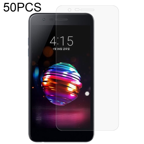 

50 PCS 0.26mm 9H 2.5D Tempered Glass Film For LG X4+