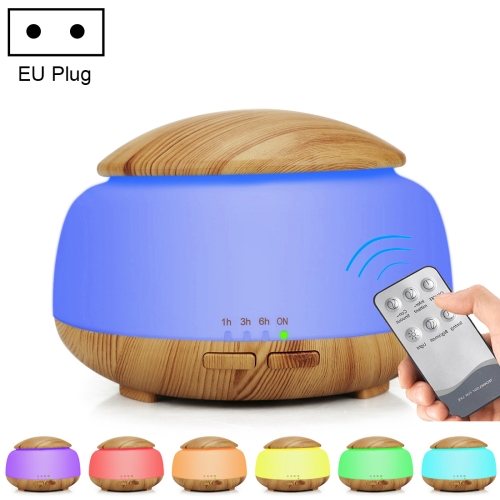 

Wood Grain Humidifier Air Purifier Ultrasonic Atomization Household Aromatherapy Machine with Colorful LED Light Automatic Alcohol Sprayer, Plug Specification:EU Plug(Light Brown)