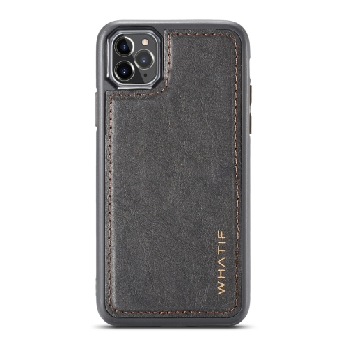 

For iPhone 11 Pro WHATIF Kraft Paper TPU + PC Full Coverage Protective Case(Black)