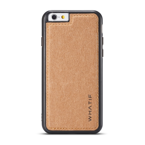 

For iPhone 6 WHATIF Kraft Paper TPU + PC Full Coverage Protective Case(Brown)