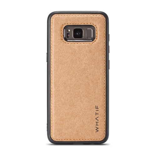 

For Galaxy S8 WHATIF Kraft Paper TPU + PC Full Coverage Protective Case(Brown)