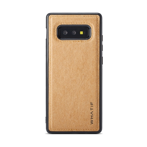 

For Galaxy S10e WHATIF Kraft Paper TPU + PC Full Coverage Protective Case(Brown)