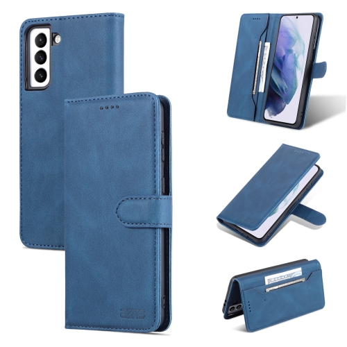

For Samsung Galaxy S21 5G AZNS Dream II Skin Feel PU+TPU Horizontal Flip Leather Phone Case with Holder & Card Slots & Wallet(Blue)