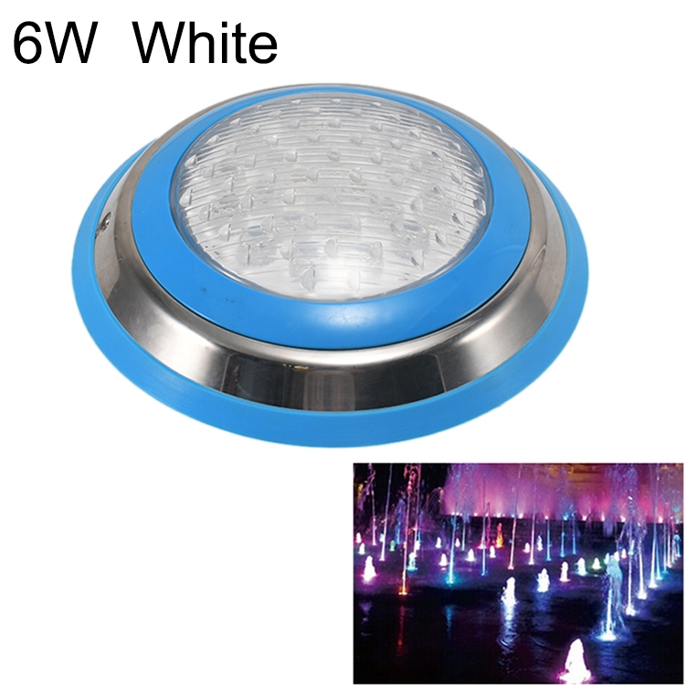 

6W LED Stainless Steel Wall-mounted Pool Light Landscape Underwater Light(White Light)