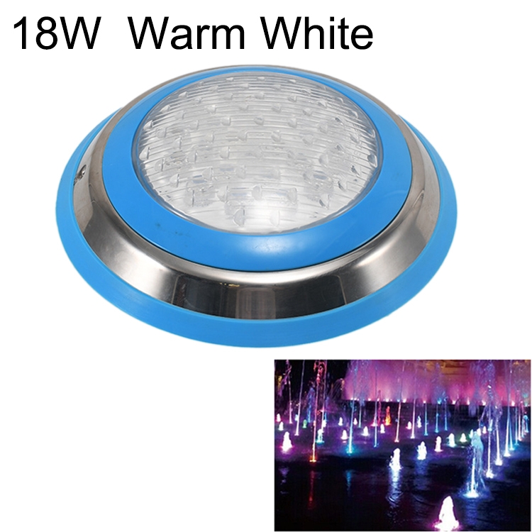 

18W LED Stainless Steel Wall-mounted Pool Light Landscape Underwater Light(Warm White Light)