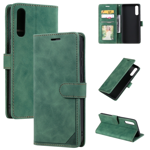 

For Samsung Galaxy A70 Skin Feel Anti-theft Brush Horizontal Flip Leather Phone Case(Green)