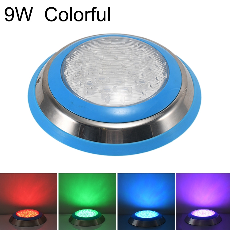 

9W LED Stainless Steel Wall-mounted Pool Light Landscape Underwater Light(Colorful Light)
