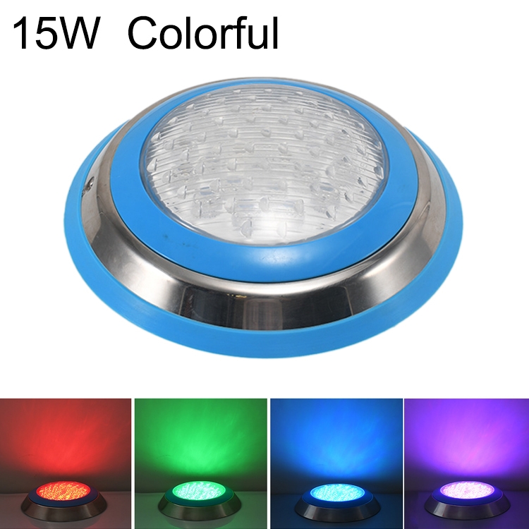 

15W LED Stainless Steel Wall-mounted Pool Light Landscape Underwater Light(Colorful Light)