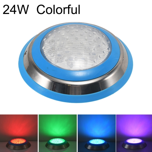 

24W LED Stainless Steel Wall-mounted Pool Light Landscape Underwater Light(Colorful Light)