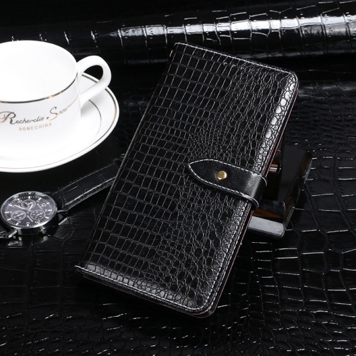 

For Umidigi Bison X10 idewei Crocodile Texture Horizontal Flip Phone Leather Phone Case(Black)