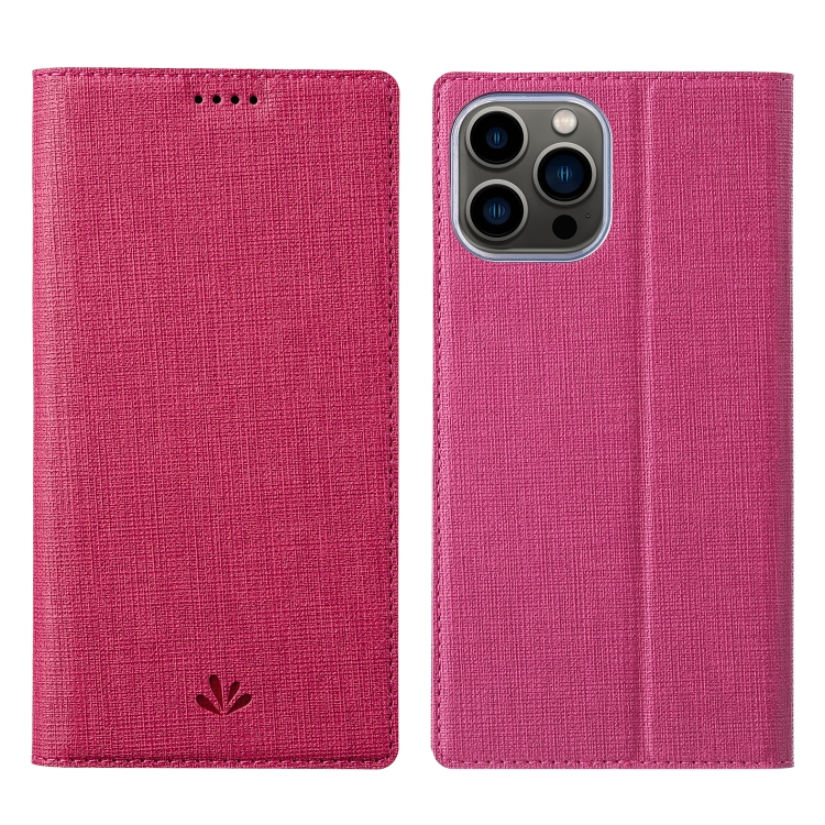 

ViLi DMX Series Shockproof Magsafe Magnetic Horizontal Flip Leather Phone Case For iPhone 13 Pro(Rose Red)
