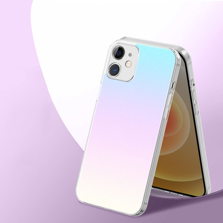 

CAFELE Ice Color Series Frosted Aurora Gradient PC Phone Case For iPhone 13 mini(Transparent)