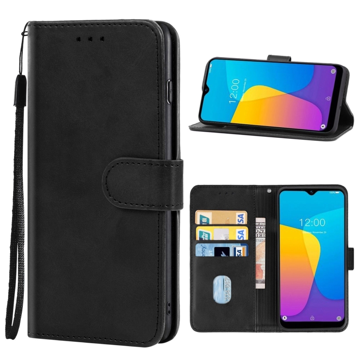 

Leather Phone Case For Doogee Y8C / X90(Black)