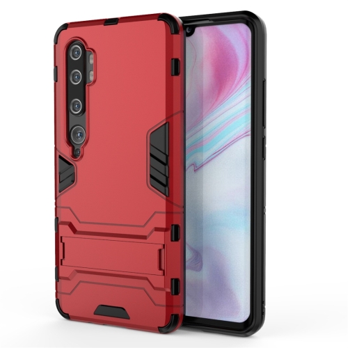 

For Xiaomi Mi CC9 Pro & Note 10 Shockproof PC + TPU Protective Case with Invisible Holder(Red)