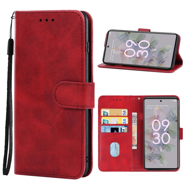 

Leather Phone Case For Google Pixel 6a(Red)