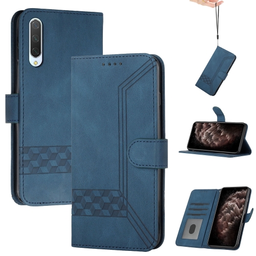 

For Xiaomi Mi CC9e Cubic Skin Feel Flip Leather Phone Case(RoyalBlue)